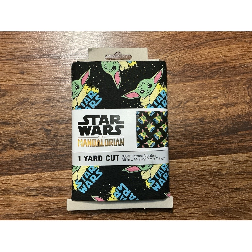 Star Wars Fabric 1 Yard Mandalorian Yoda Premium Cotton 36 X 44" Pre-Cut